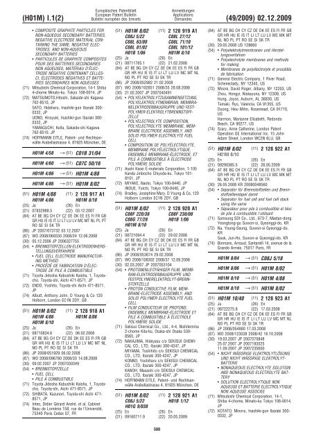 Bulletin 2009/49 - European Patent Office