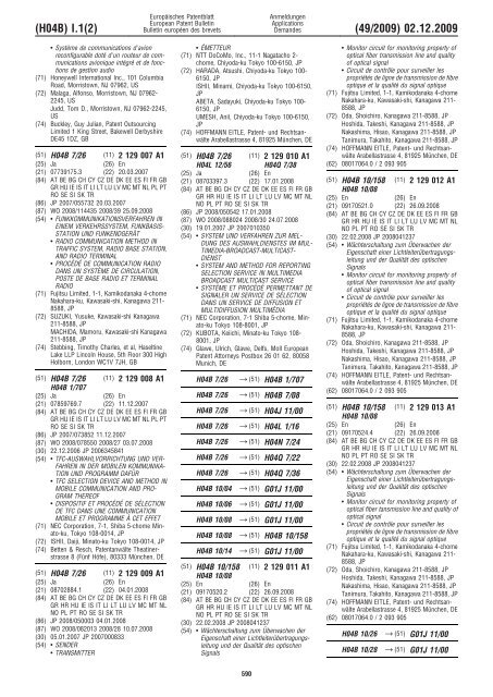 Bulletin 2009/49 - European Patent Office