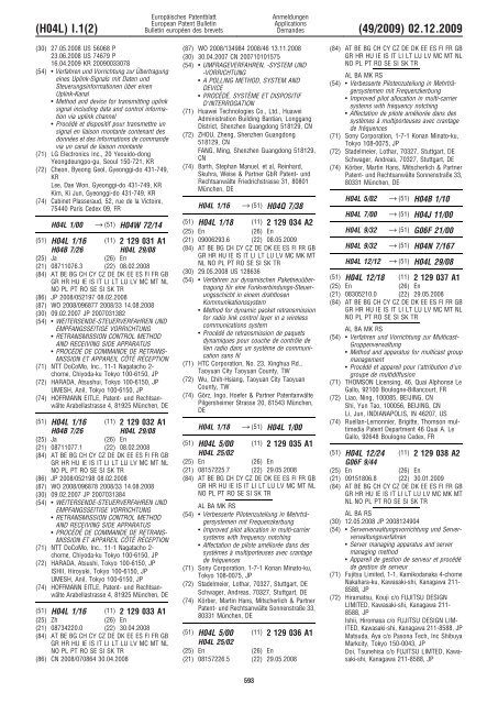 Bulletin 2009/49 - European Patent Office