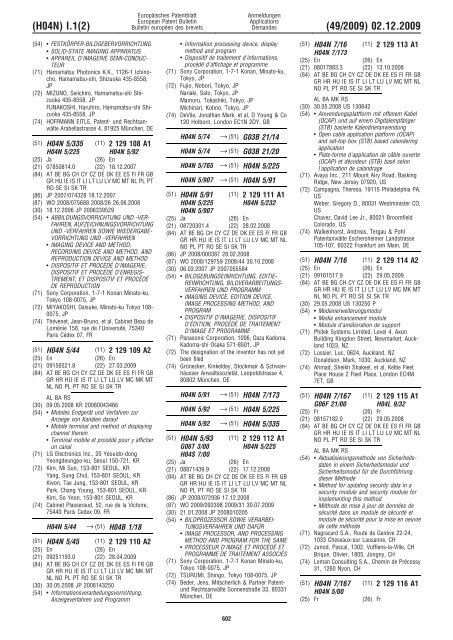 Bulletin 2009/49 - European Patent Office