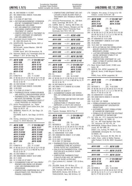 Bulletin 2009/49 - European Patent Office