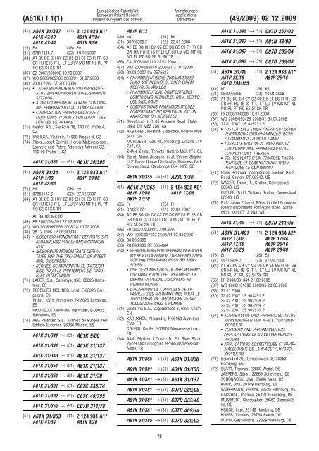 Bulletin 2009/49 - European Patent Office