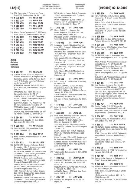 Bulletin 2009/49 - European Patent Office