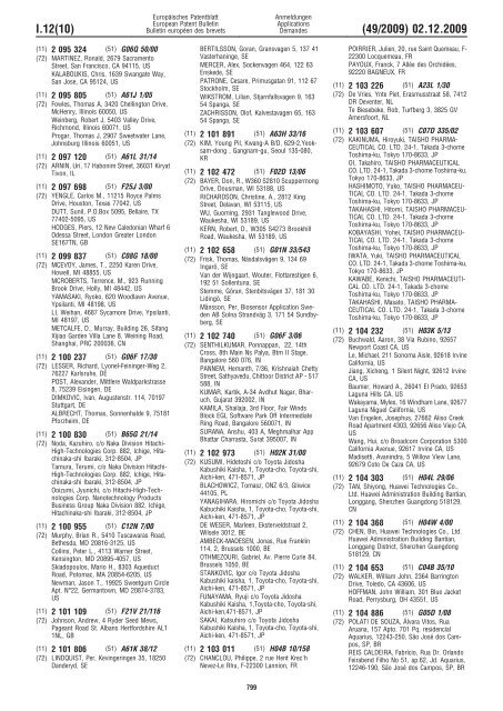 Bulletin 2009/49 - European Patent Office