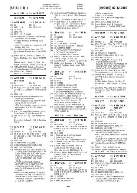 Bulletin 2009/49 - European Patent Office