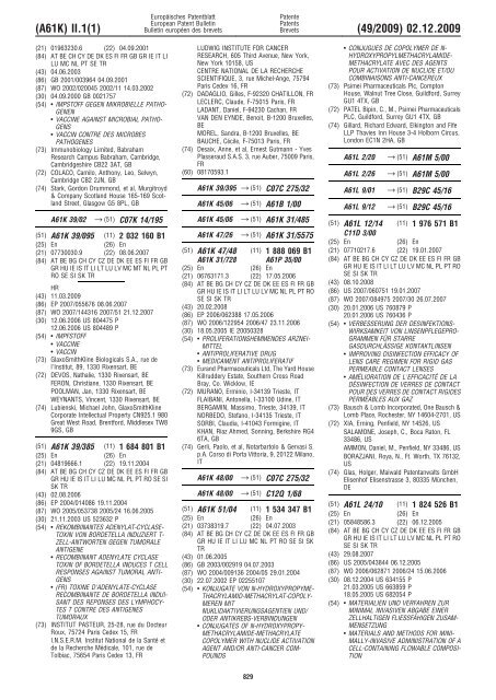 Bulletin 2009/49 - European Patent Office