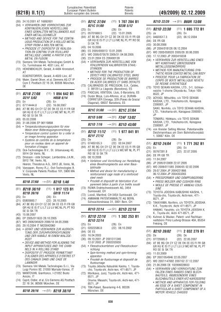 Bulletin 2009/49 - European Patent Office