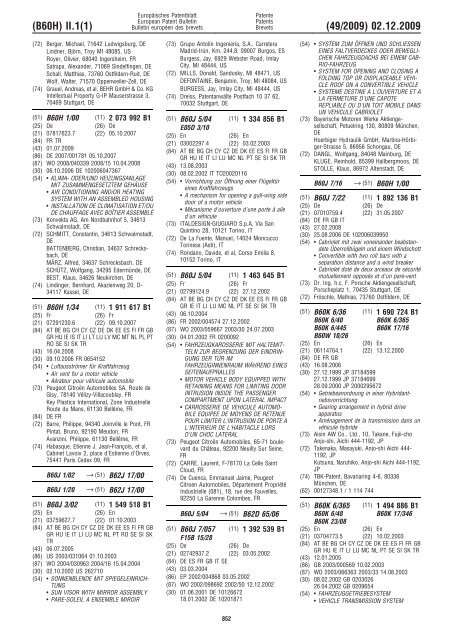 Bulletin 2009/49 - European Patent Office