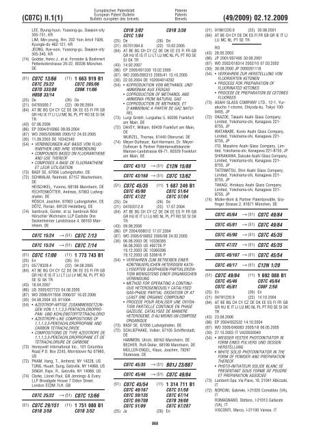 Bulletin 2009/49 - European Patent Office