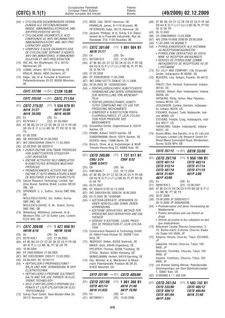 Bulletin 2009/49 - European Patent Office