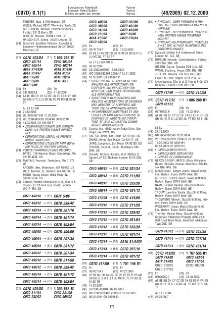 Bulletin 2009/49 - European Patent Office