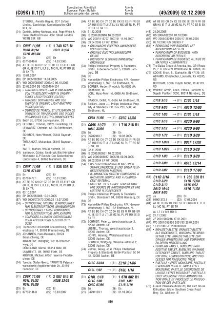 Bulletin 2009/49 - European Patent Office