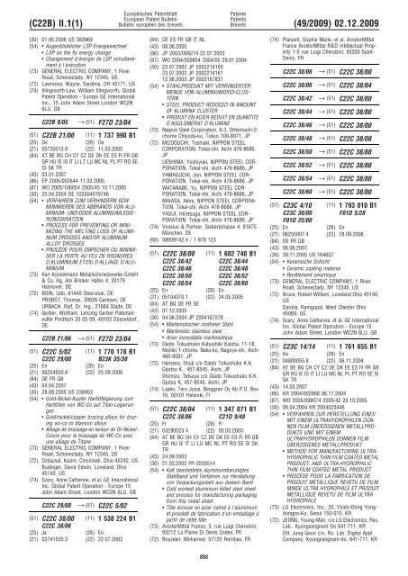 Bulletin 2009/49 - European Patent Office