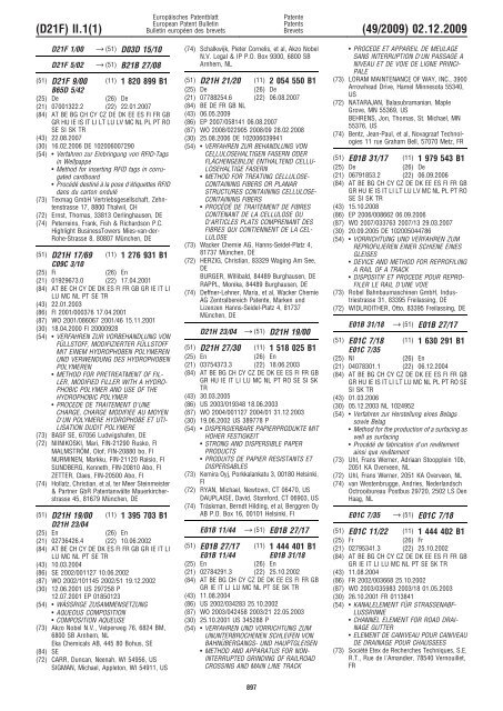 Bulletin 2009/49 - European Patent Office