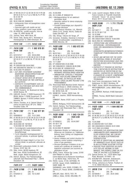 Bulletin 2009/49 - European Patent Office