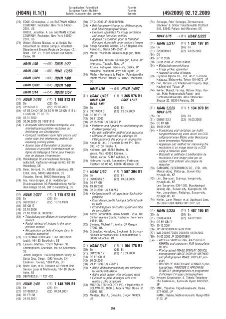 Bulletin 2009/49 - European Patent Office