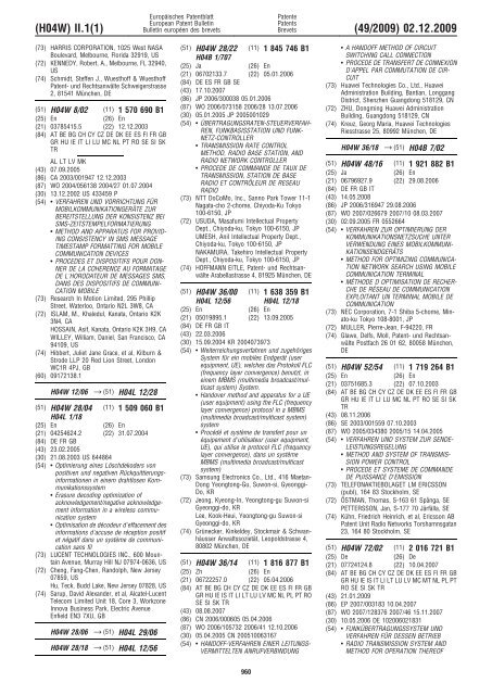 Bulletin 2009/49 - European Patent Office