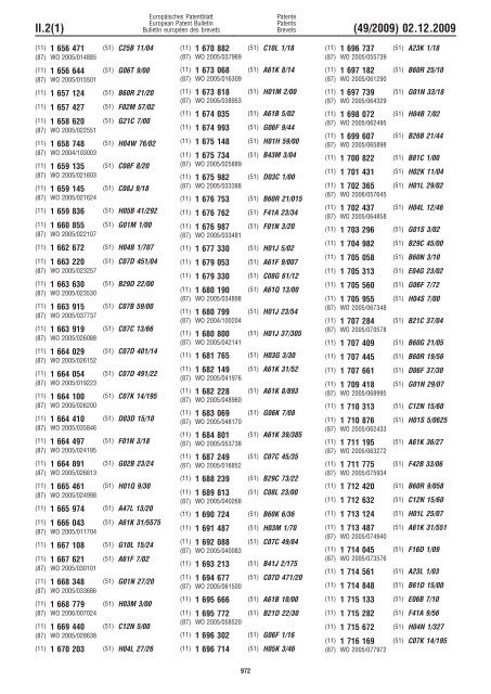 Bulletin 2009/49 - European Patent Office