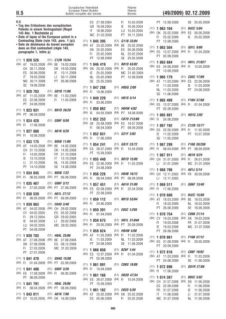 Bulletin 2009/49 - European Patent Office