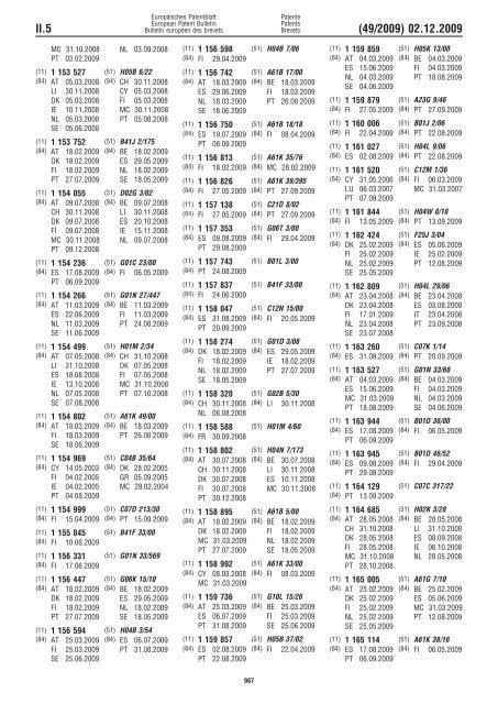 Bulletin 2009/49 - European Patent Office