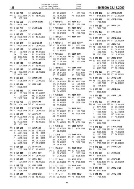 Bulletin 2009/49 - European Patent Office