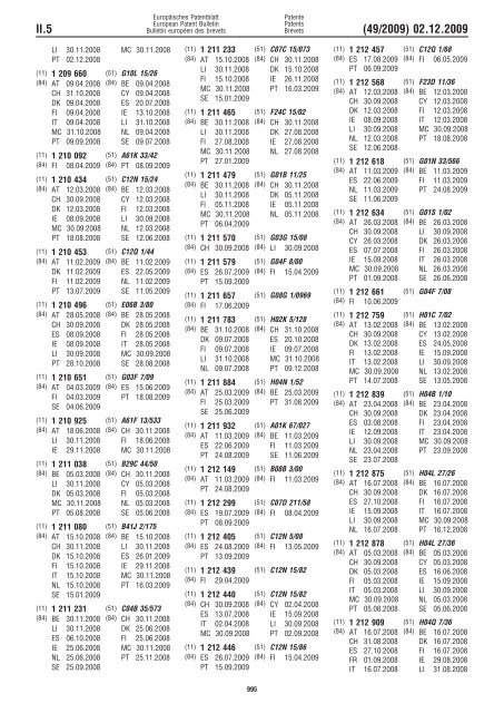 Bulletin 2009/49 - European Patent Office