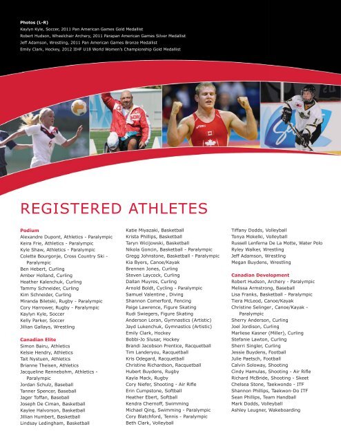 2011-2012 Annual Report - Canadian Sport Centre Saskatchewan