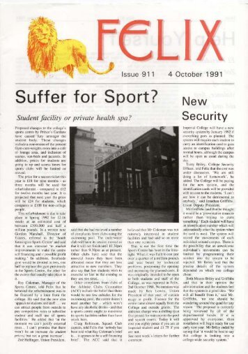 Suffer for Sport? - Felix