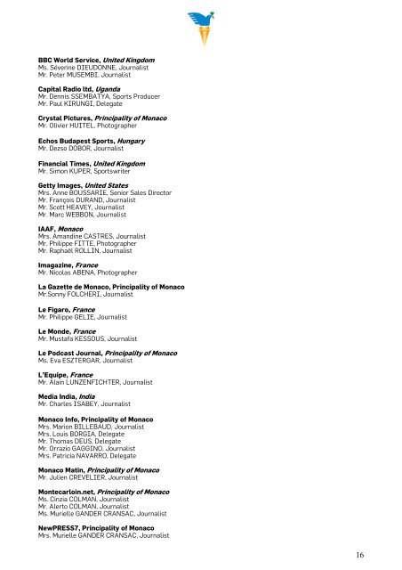 List of participants_Peace and Sport International Forum 2010