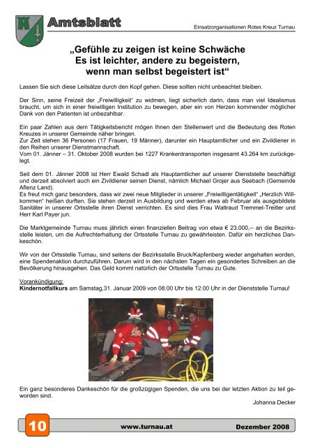 marktgemeinde turnau amtsblatt