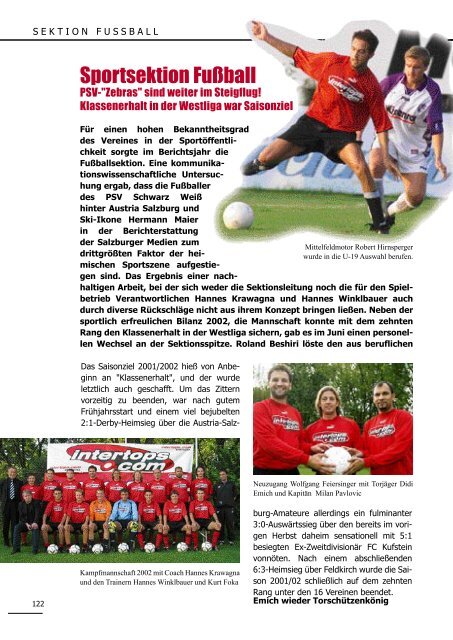 JAHRBUCH 2003 - Polizeisportverein Salzburg