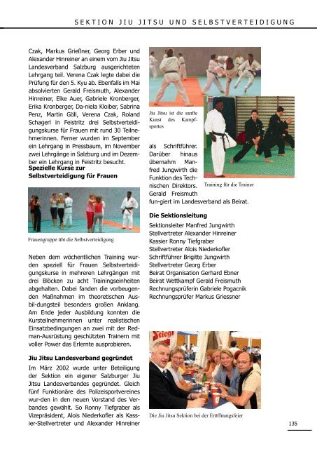 JAHRBUCH 2003 - Polizeisportverein Salzburg