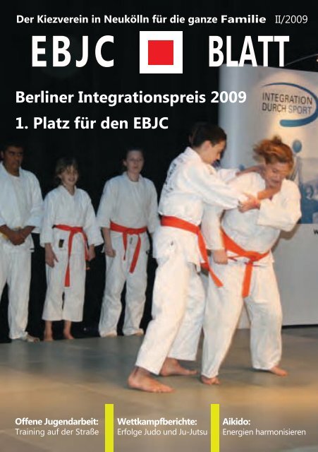Berliner Integrationspreis 2009 1. Platz für den EBJC - EBJC Erster ...
