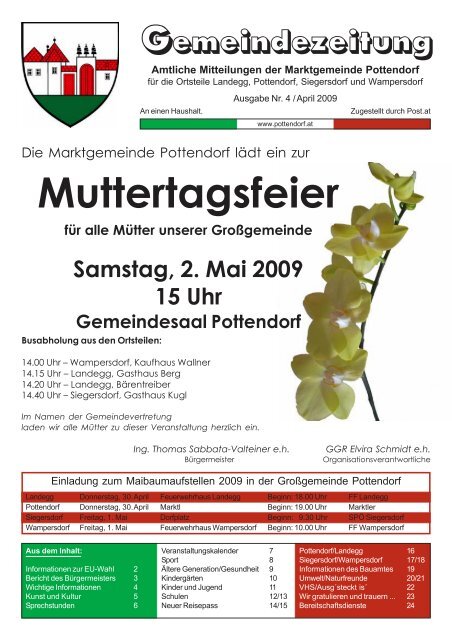 GZ Nr 4 April 2009 - Marktgemeinde Pottendorf