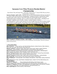 Sarasota Crew Wins Western Florida District Championship