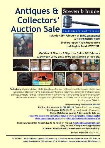 Antiques & Collectors' Auction Sale - BT Customerstreet