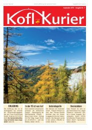 Koflkurier - Ausgabe 7 - Gemeinde Tristach