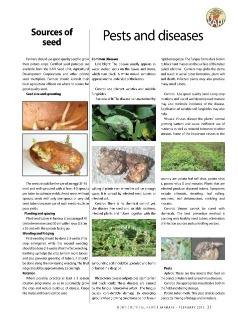 Horticultural News January - February issue