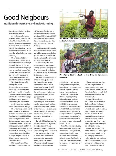 Horticultural News January - February issue