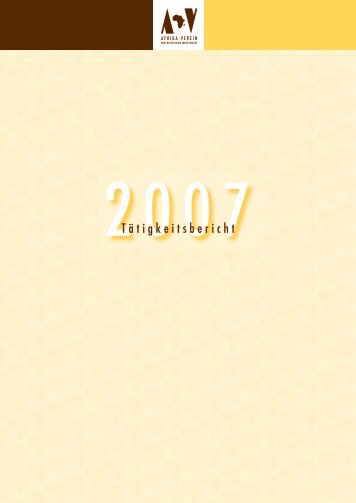 Tätigkeitsbericht 2007 - Afrika-Verein e.V.