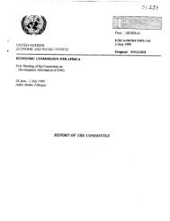 REPORT OF THE COMMITTEE - Economic Commission for Africa