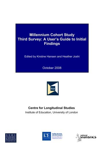 Mi Millennium Cohort Study Third Survey - IOE EPrints - Institute of ...