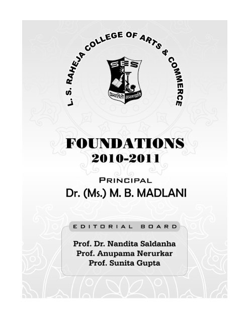 A-087-11- Foundation (Raheja).p65 - L.S. Raheja College of Arts ...