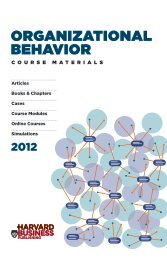 ORGANIZATIONAL BEHAVIOR - Harvard Business School Press