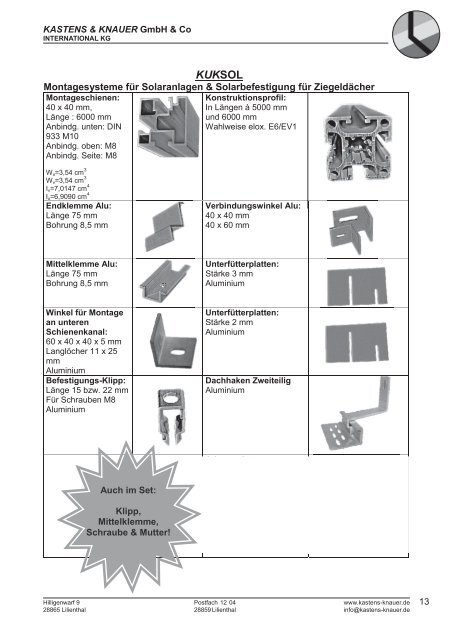 Katalog Dach & Wand - Kastens & Knauer GmbH & Co. International ...