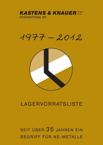Lagervorratsliste 2012 (6 MB) - Kastens & Knauer GmbH & Co ...