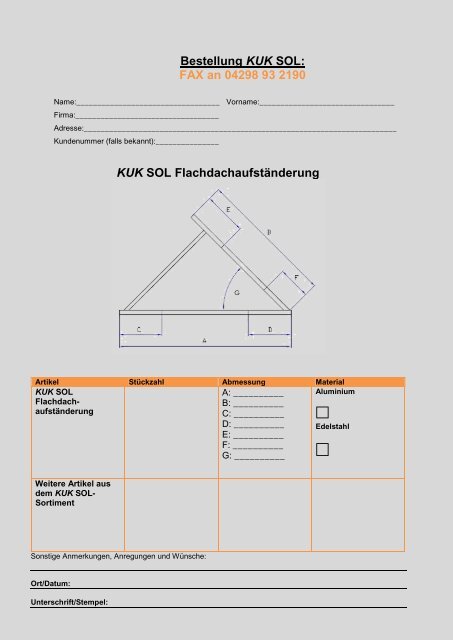 KUK SOL Das flexible Montagesystem - Kastens & Knauer GmbH ...