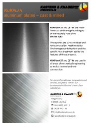 aluminum plates â cast & milled - Kastens & Knauer GmbH & Co ...