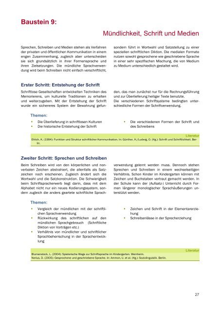 Mündlichkeit - elementargermanistik.uni-bremen.de - Universität ...