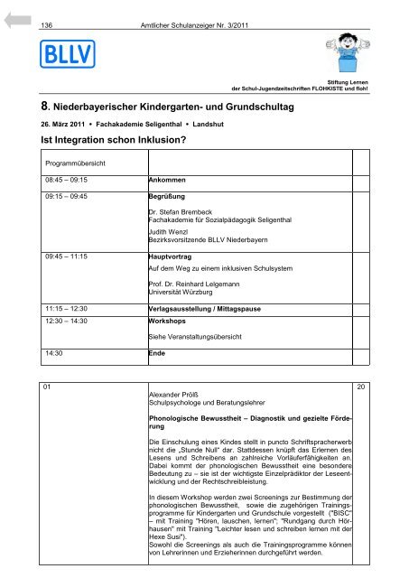 Amtlicher Schulanzeiger - Die Regierung von Niederbayern